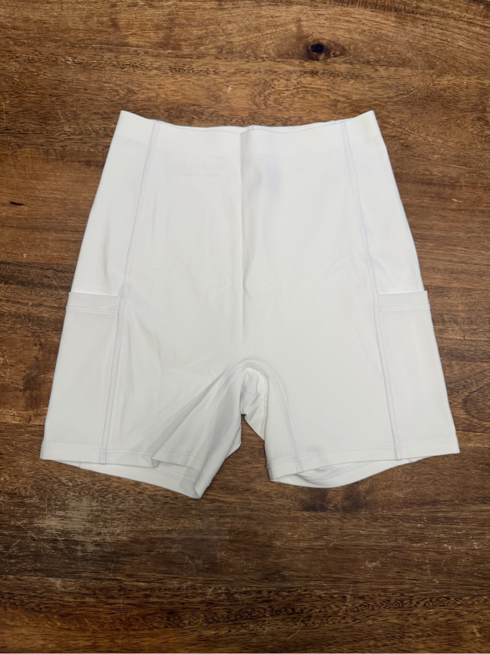 Greyson White High-Waist Bike Shorts